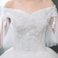 XQX004 Sweetheart Ladies Bridal Gowns Wedding Dress Sexy Off-Shoulder Handcraft Pearls Lace Ball Gown Plus Size Wedding Dress